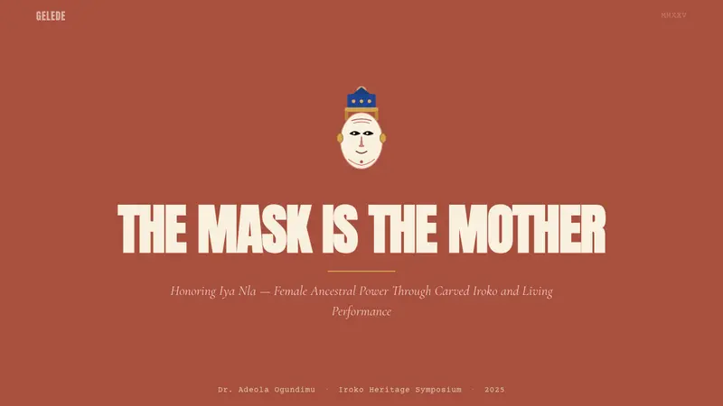 Yoruba Gelede Mask — Slides · cover