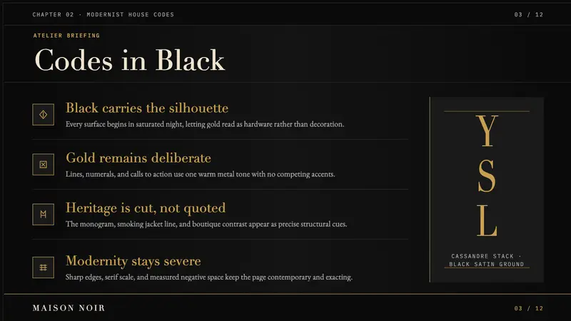 Yves Saint Laurent (YSL) — Slides · content