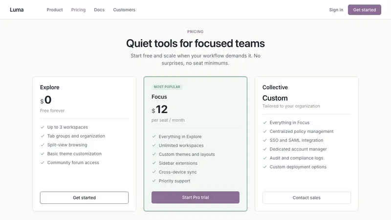 Zen Browser — Web · pricing