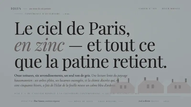 Paris Zinc Rooftops — Slides · cover