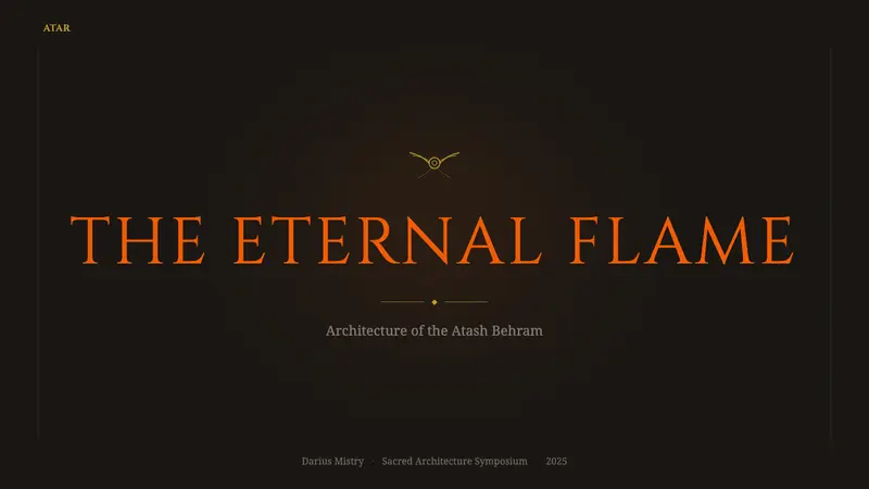 Zoroastrian Fire Temple — Slides · cover