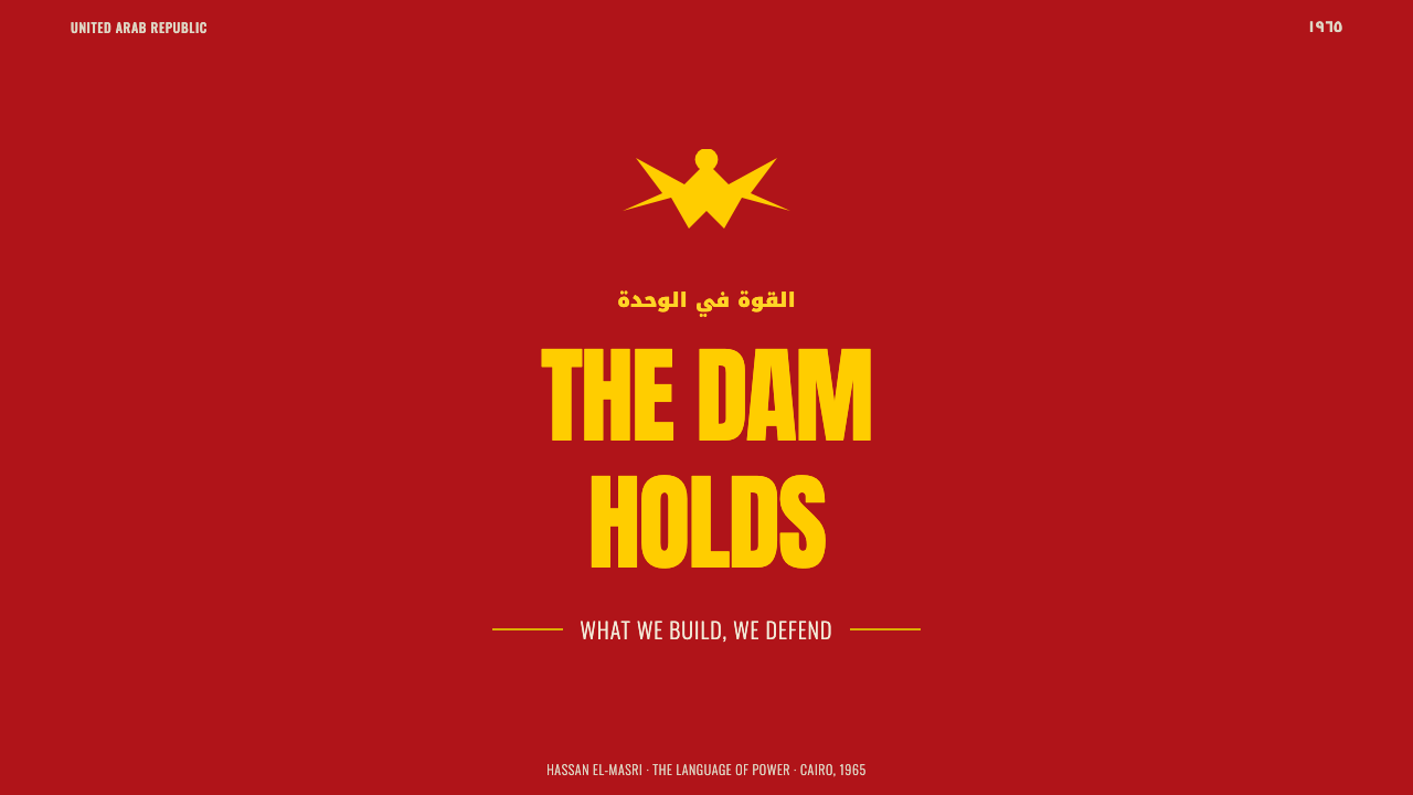 Egyptian Political Poster 设计风格用在幻灯片 · 封面上