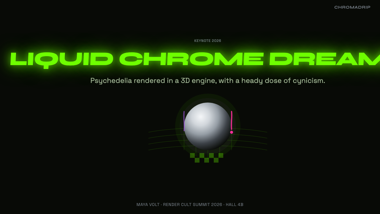 Acidwave 3D Render design style applied to a Slide · cover