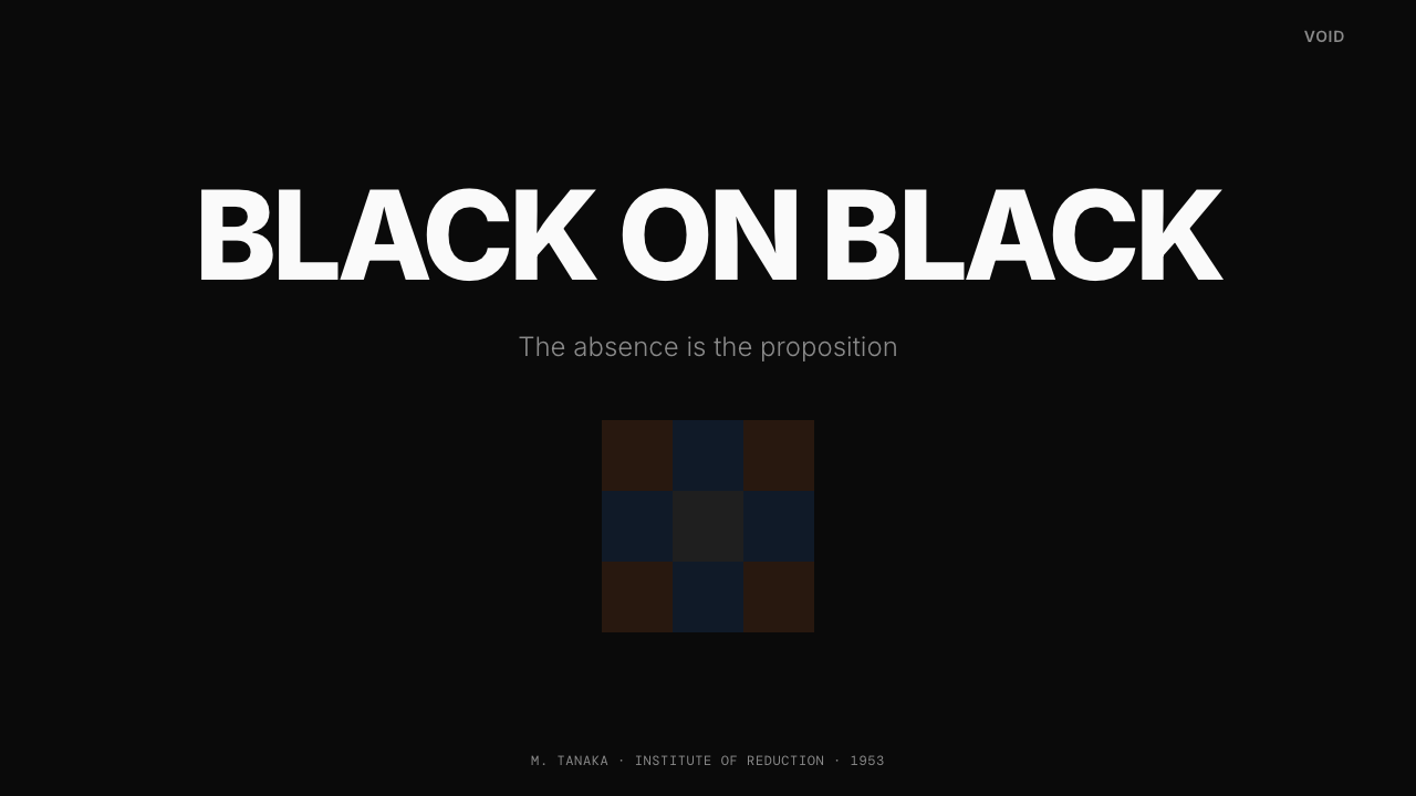 Ad Reinhardt Black Painting (1953) 设计风格用在幻灯片 · 封面上