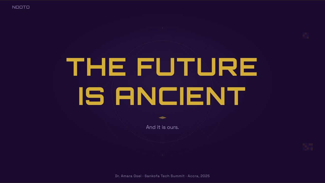 Afrofuturism 设计风格用在幻灯片 · 封面上