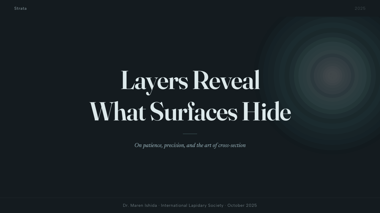 Agate Cross-Section design style applied to a Slide · cover