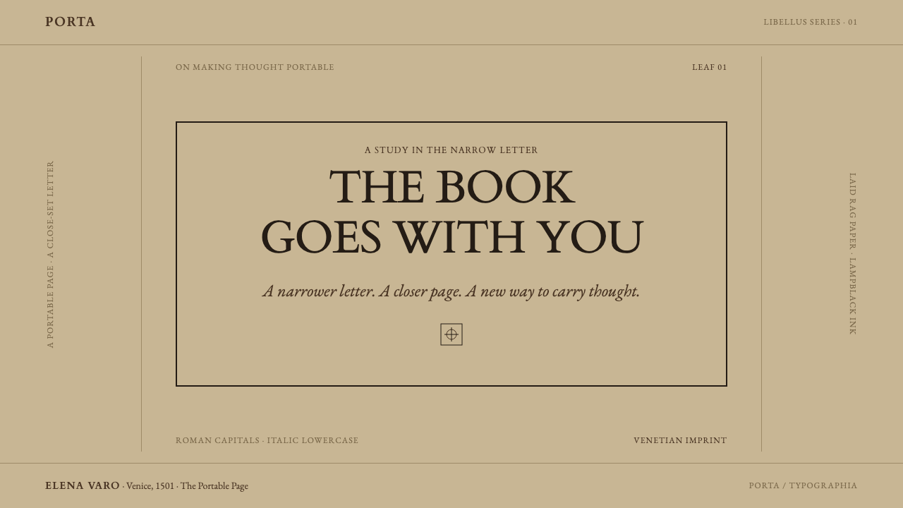 Aldine Press Italic design style applied to a Slide · cover