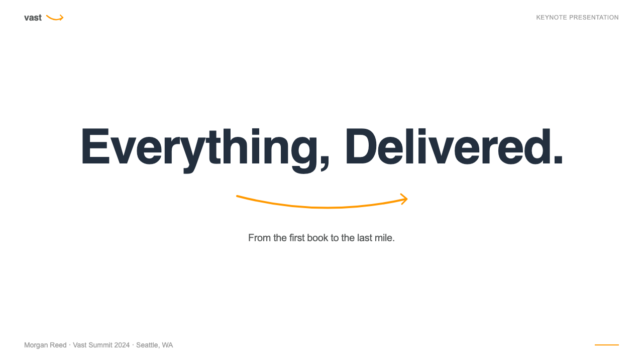 Amazon 设计风格用在幻灯片 · 封面上