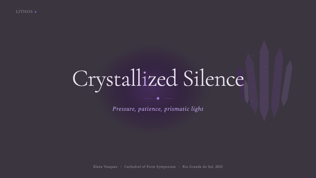 Amethyst Geode design style applied to a Slide · cover