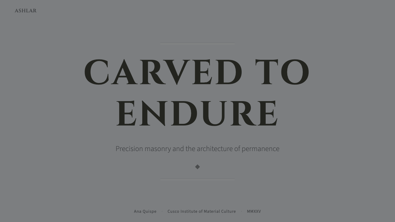 Inca Ashlar Stonework design style applied to a Slide · cover