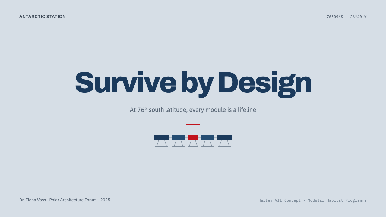 Antarctic Station design style applied to a Slide · cover