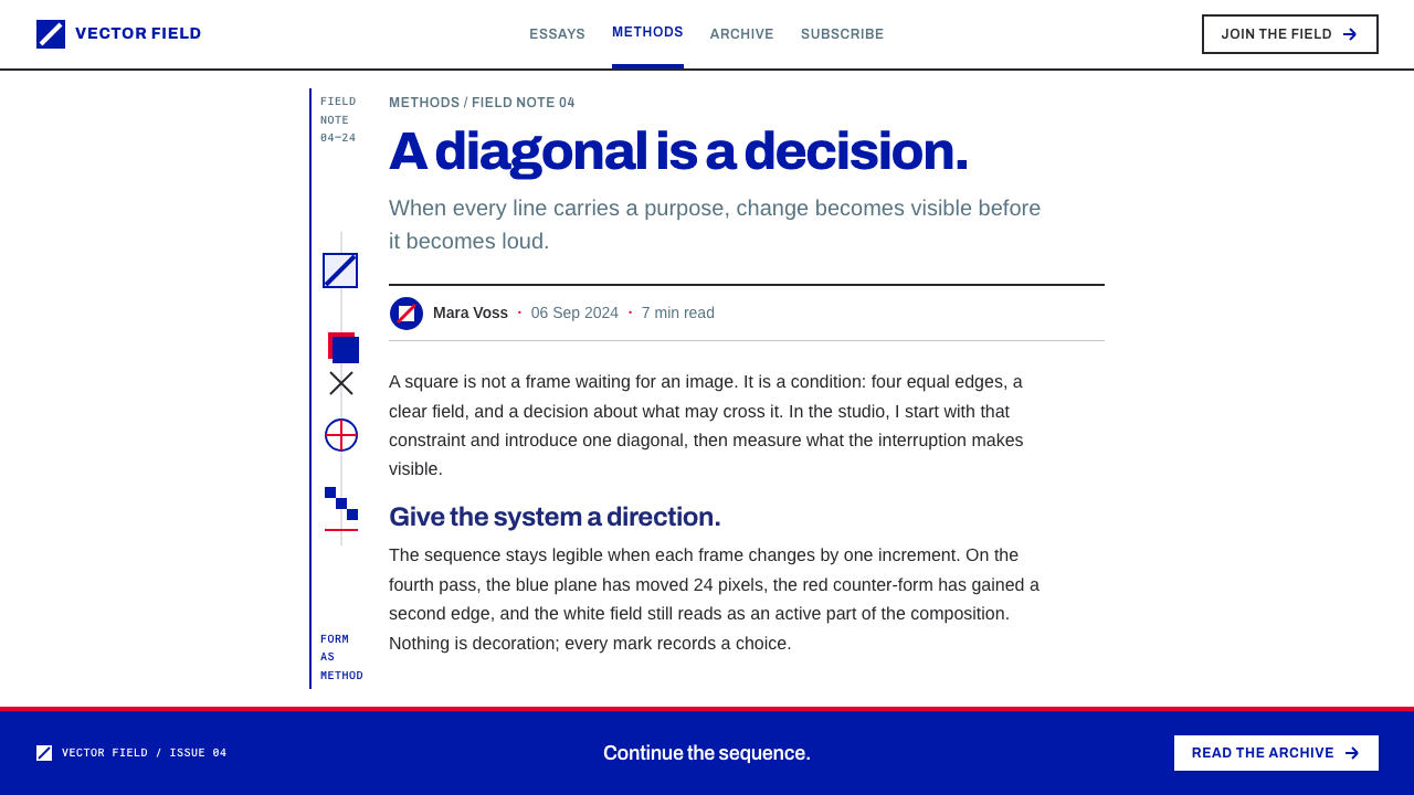 Anton Stankowski Constructive design style applied to a Article page