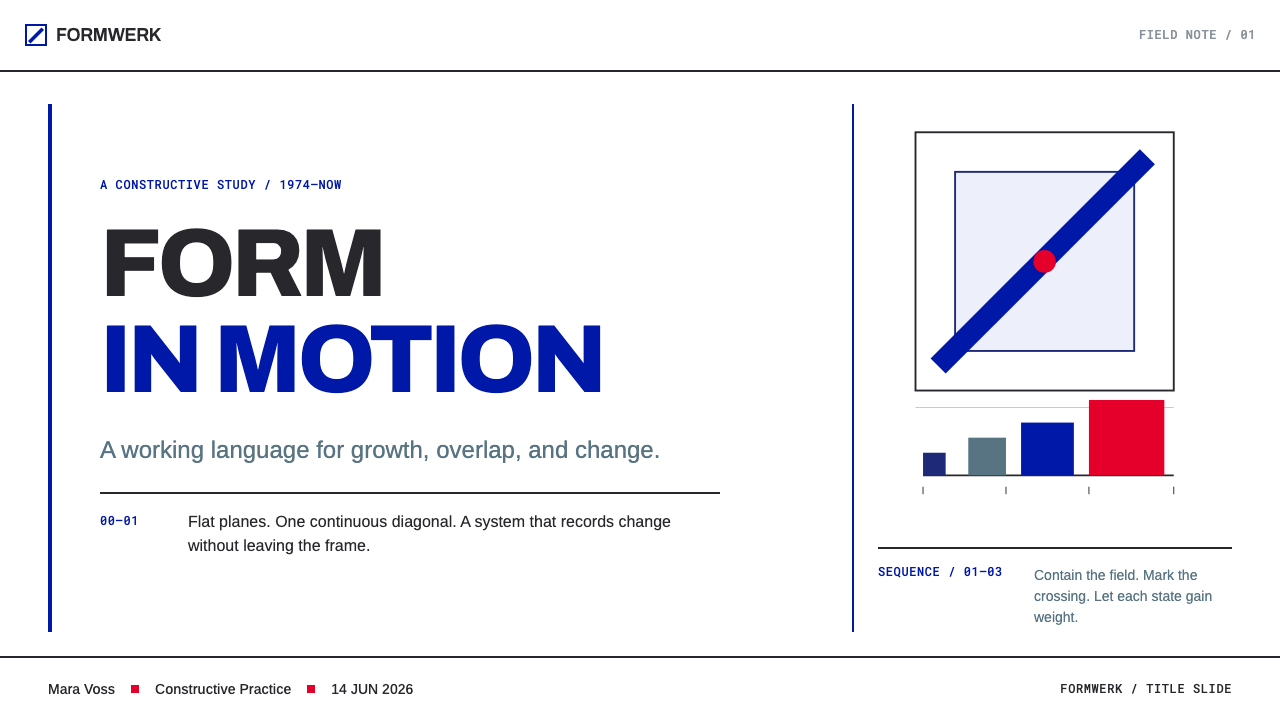 Anton Stankowski Constructive design style applied to a Slide · cover