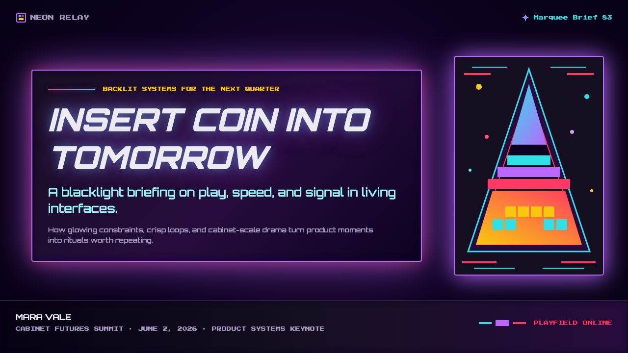 Arcade Cabinet Marquee design style applied to a Slide · cover