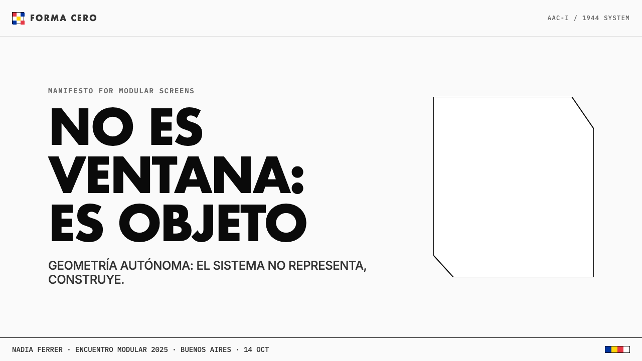 Argentine Arte Concreto 设计风格用在幻灯片 · 封面上