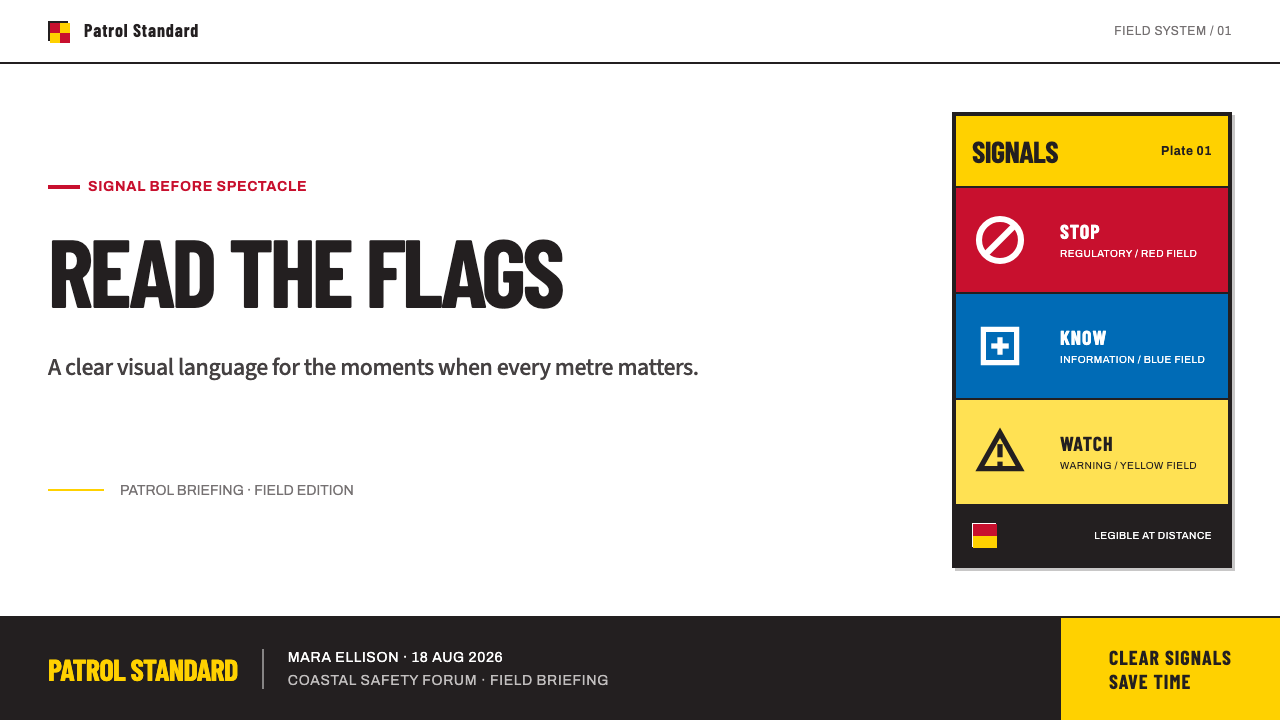 Surf Life Saving Australia design style applied to a Slide · cover