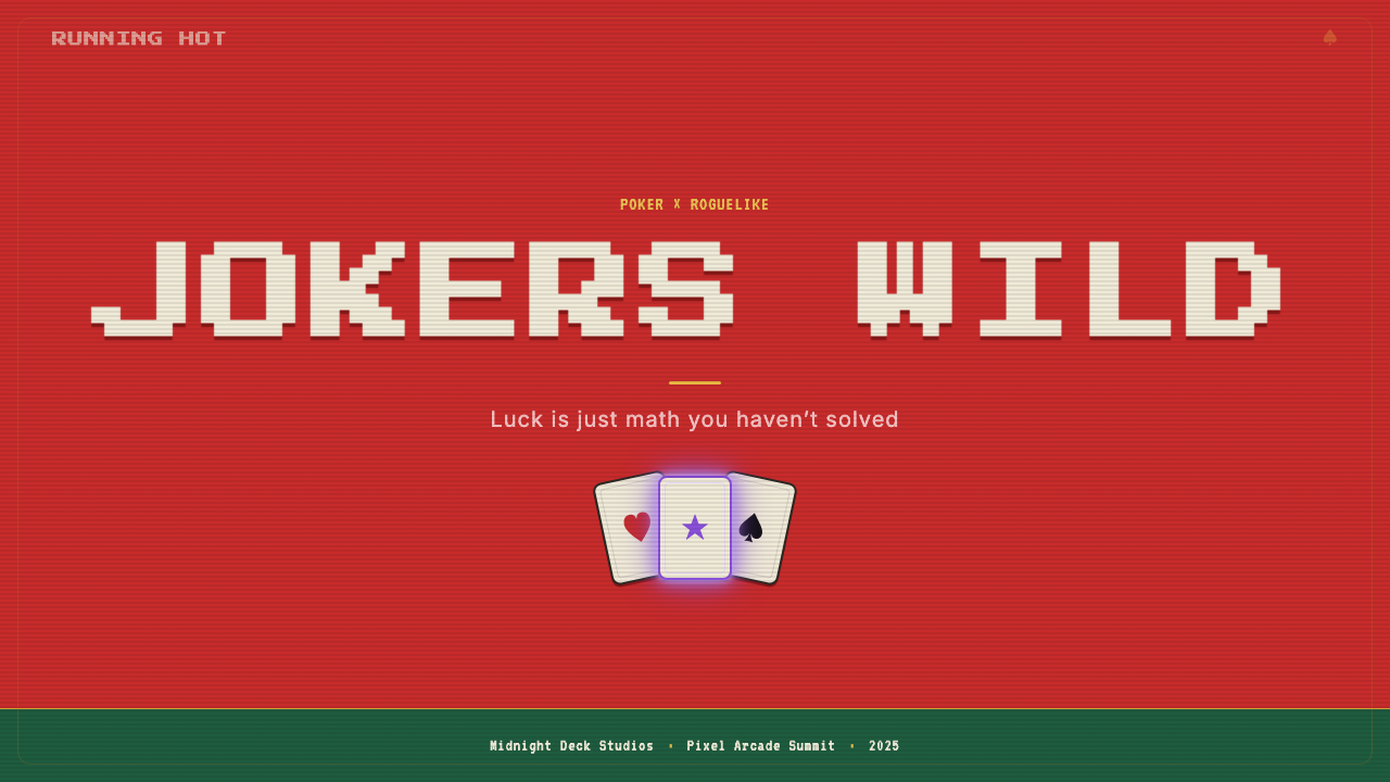 Balatro Poker Roguelike 设计风格用在幻灯片 · 封面上