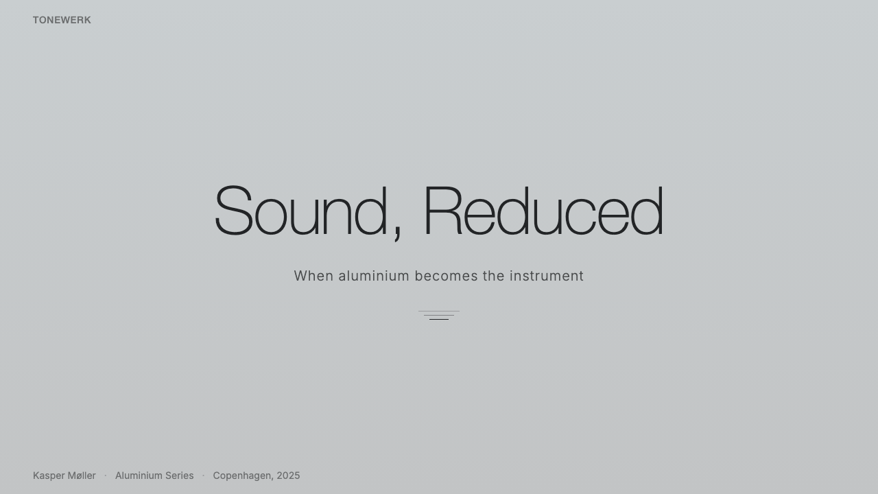 Bang & Olufsen Aluminium design style applied to a Slide · cover