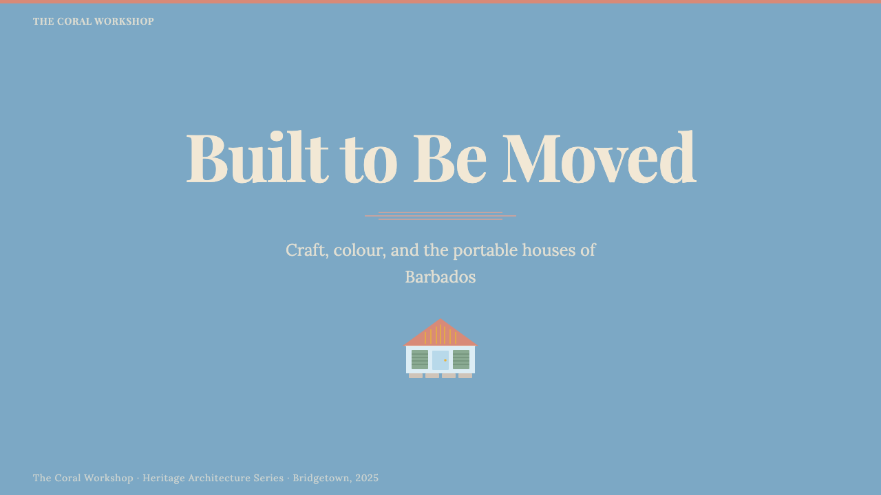 Barbadian Chattel House design style applied to a Slide · cover