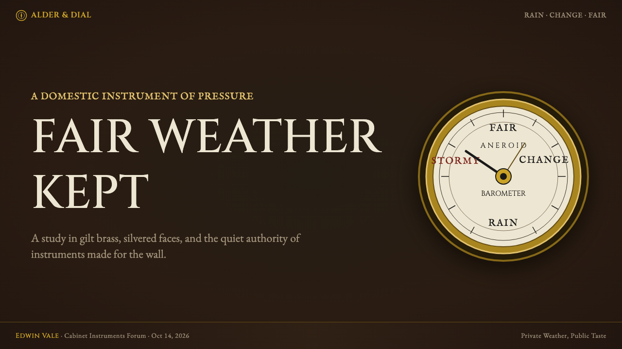 Aneroid Barometer design style applied to a Slide · cover