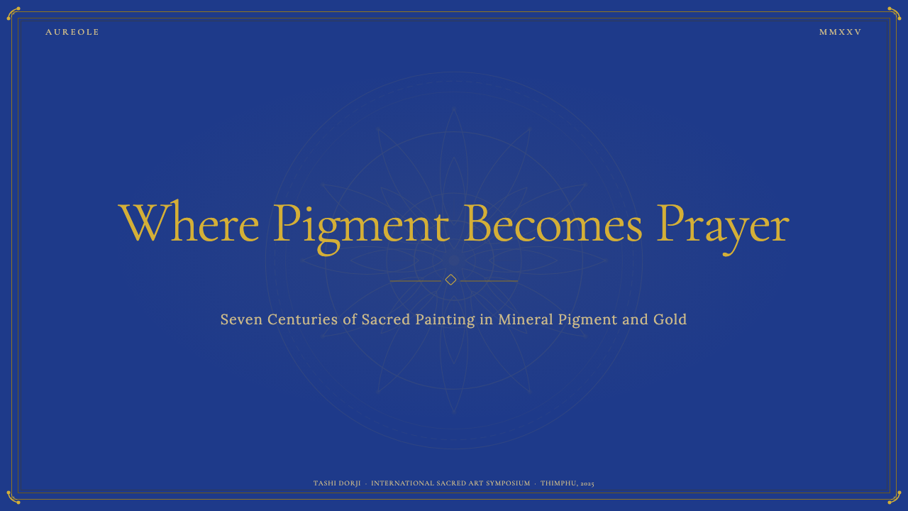 Bhutanese Drukpa Kagyu Thangka design style applied to a Slide · cover