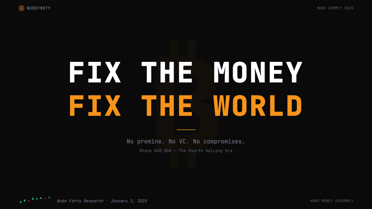 Bitcoin Maximalist Orange 设计风格用在幻灯片 · 封面上