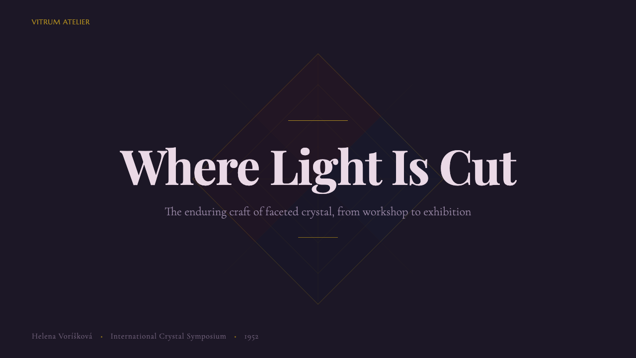 Bohemian Cut Crystal 设计风格用在幻灯片 · 封面上