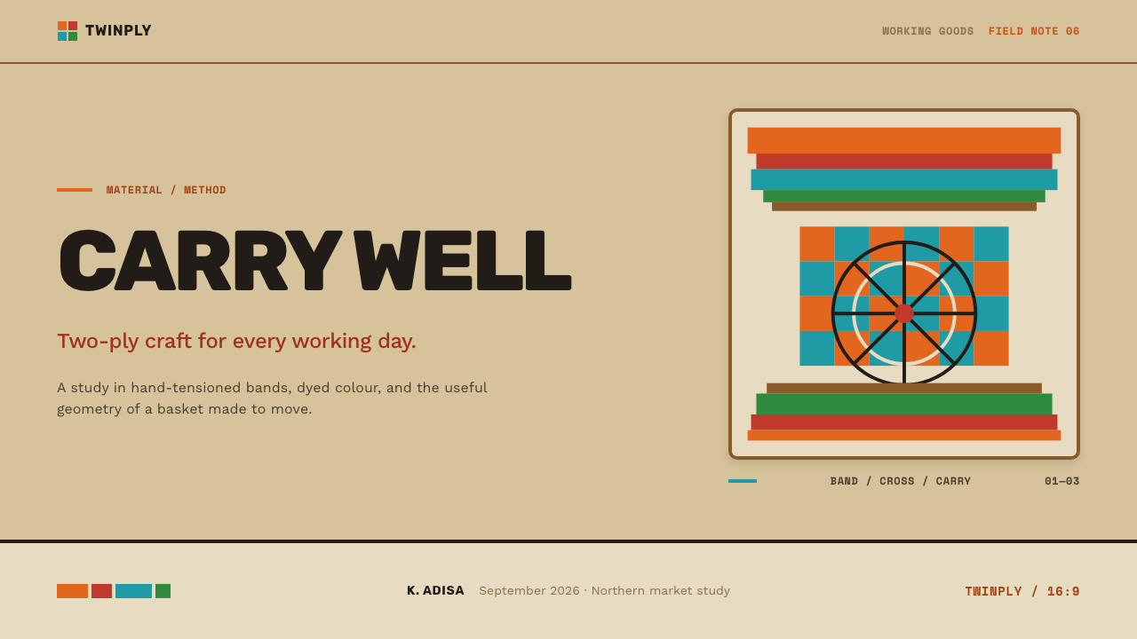 Bolga Basket design style applied to a Slide · cover