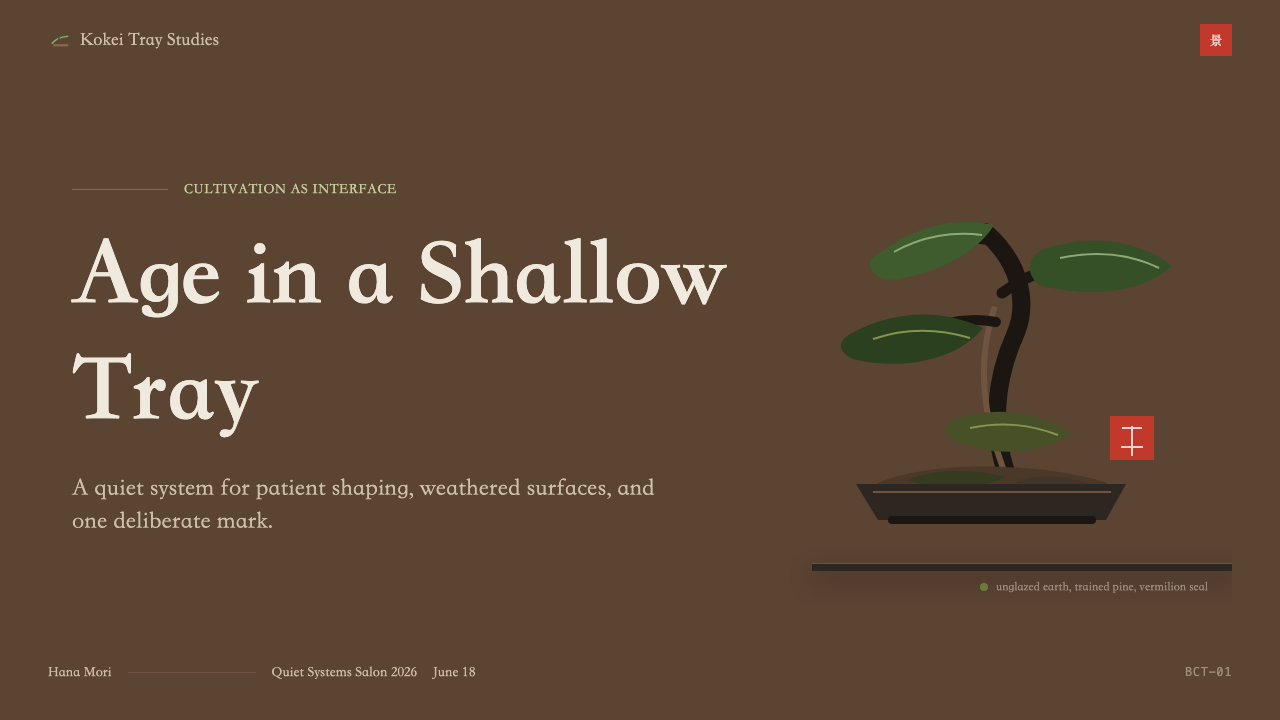 Bonsai Cultivation design style applied to a Slide · cover