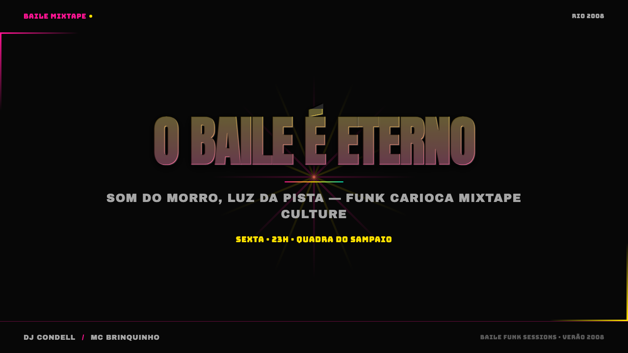 Funk Baile Mixtape 设计风格用在幻灯片 · 封面上