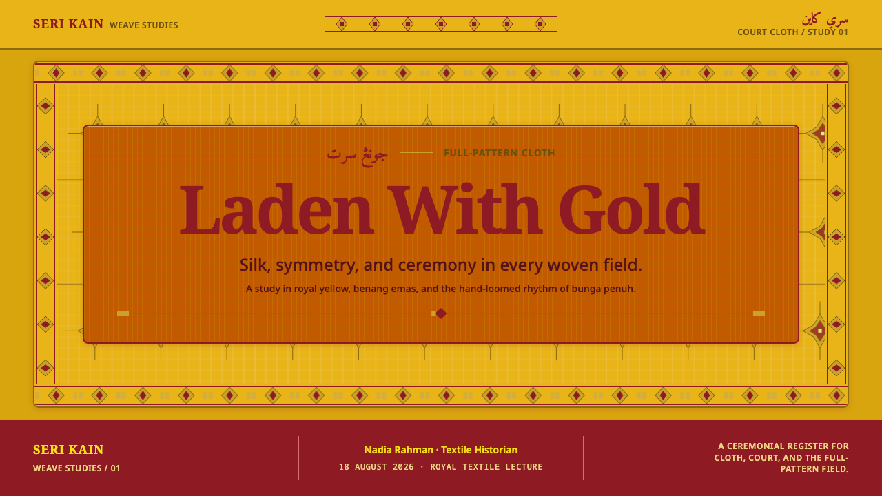 Bruneian Jong Sarat design style applied to a Slide · cover