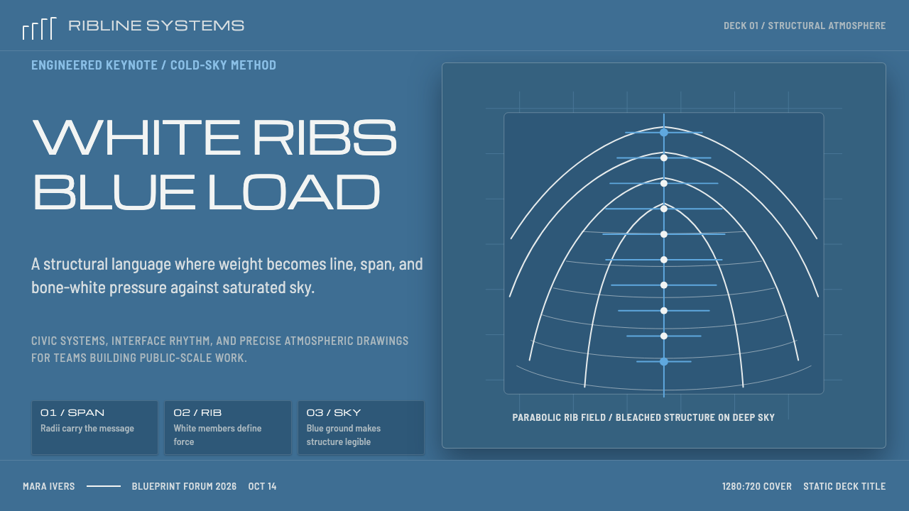 Calatrava White Ribs design style applied to a Slide · cover