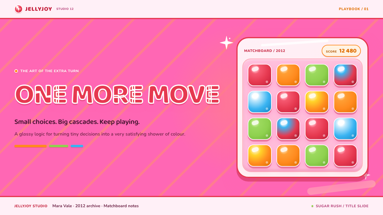 Candy Crush (2012) design style applied to a Slide · cover