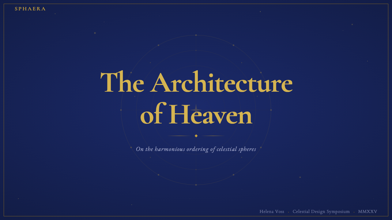 Cellarius Celestial Atlas design style applied to a Slide · cover