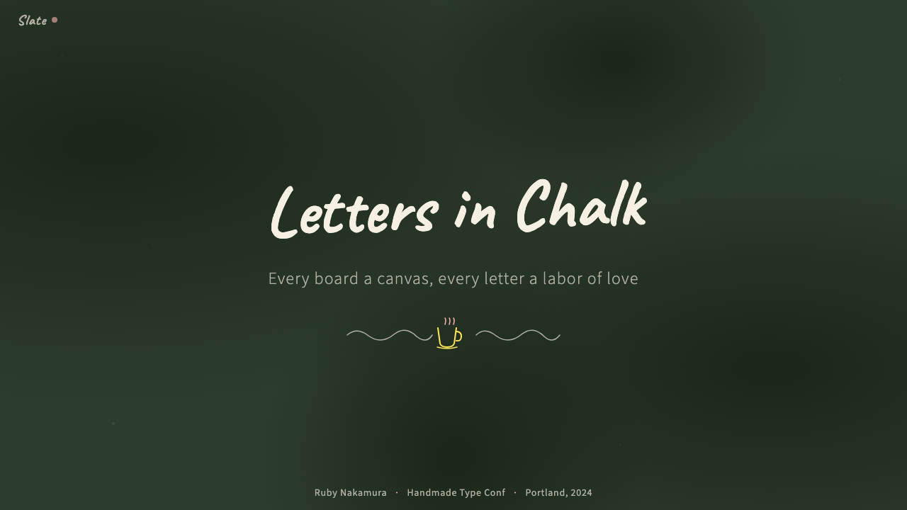 Chalkboard Cafe Menu (2010) 设计风格用在幻灯片 · 封面上