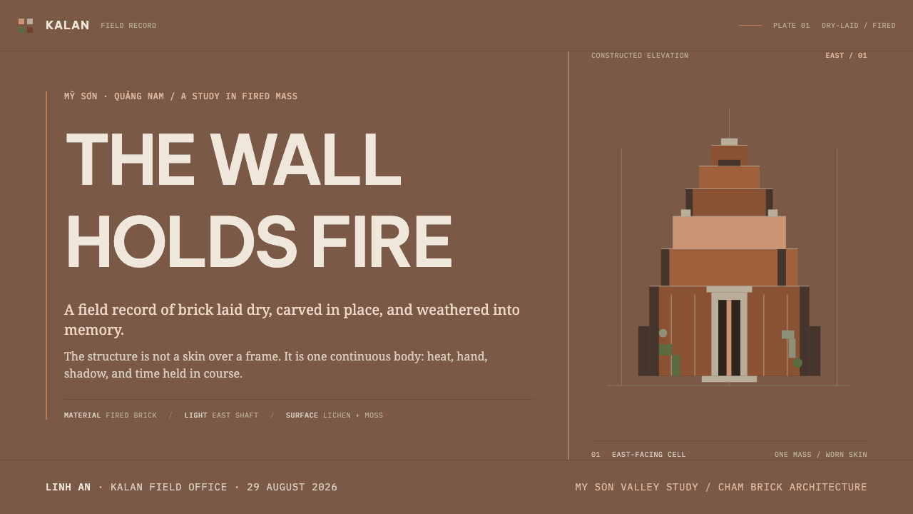 Cham My Son Towers design style applied to a Slide · cover