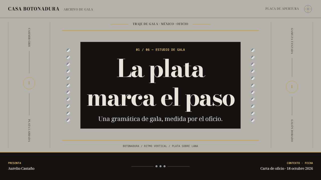 Charro Suit design style applied to a Slide · cover