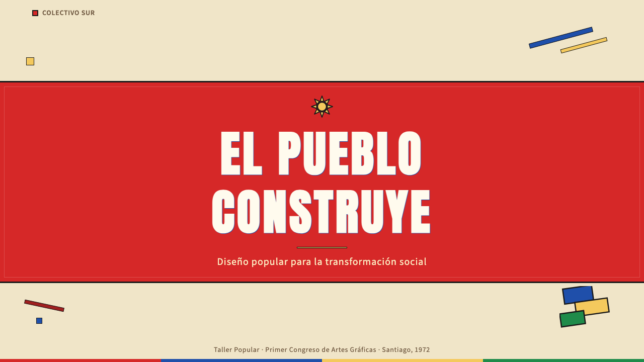 Chilean Allende-Era Propaganda (1972) 设计风格用在幻灯片 · 封面上