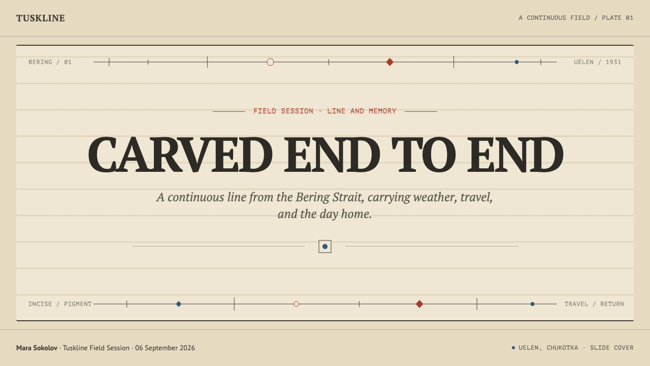 Uelen Walrus Ivory design style applied to a Slide · cover