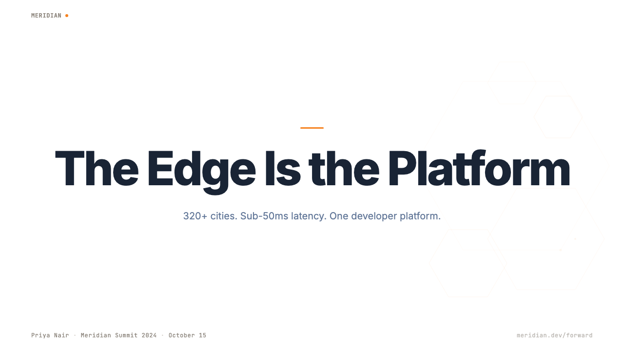 Cloudflare Orange Edge design style applied to a Slide · cover