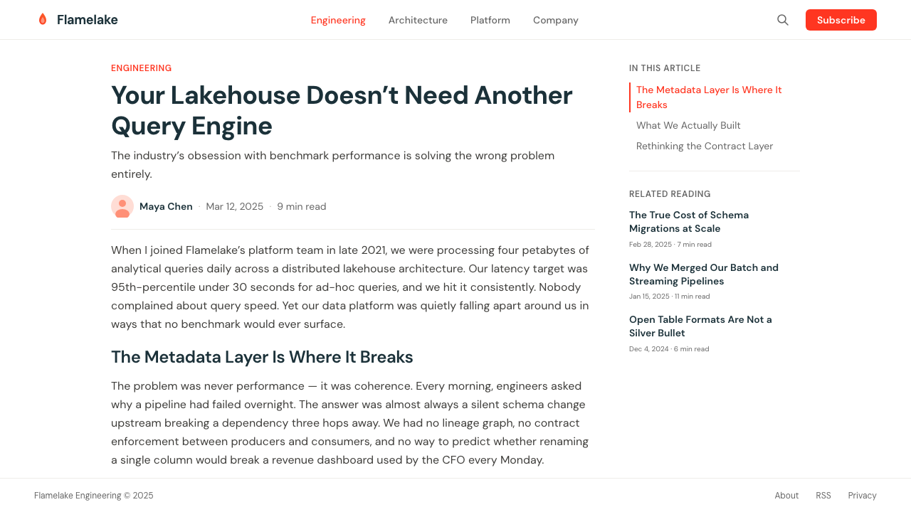 Databricks Lakehouse 设计风格用在文章页上