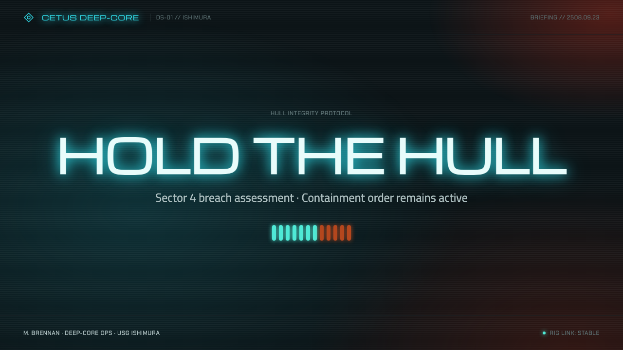 Dead Space Ishimura design style applied to a Slide · cover