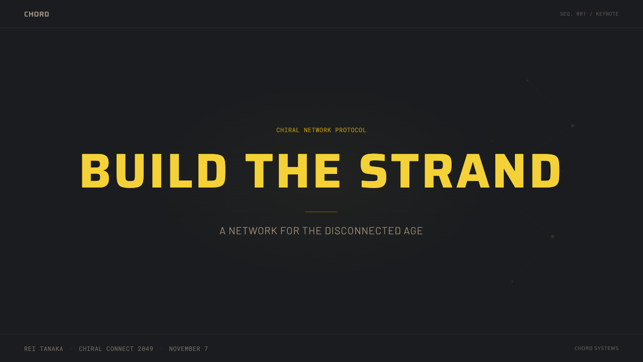 Death Stranding design style applied to a Slide · cover