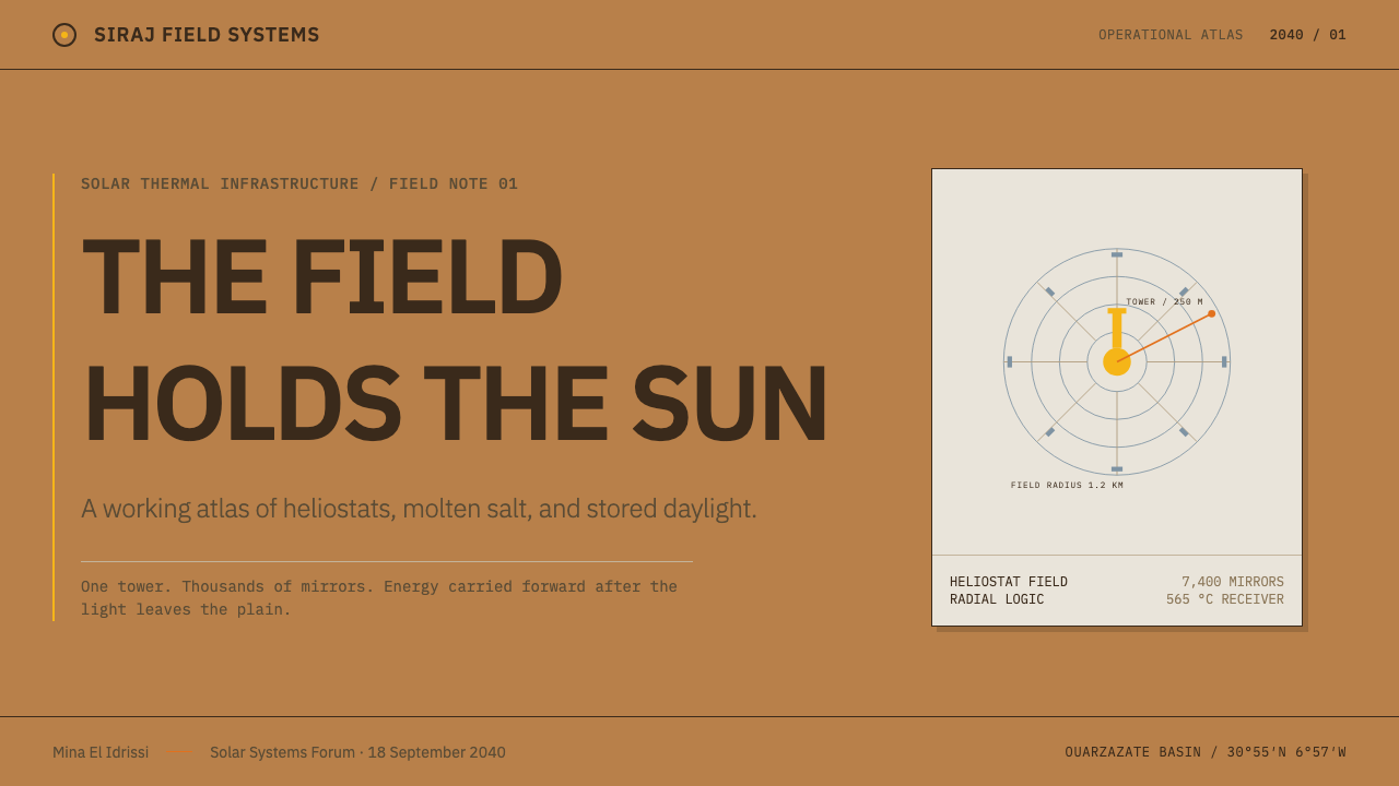 Desert Solar Megafield design style applied to a Slide · cover