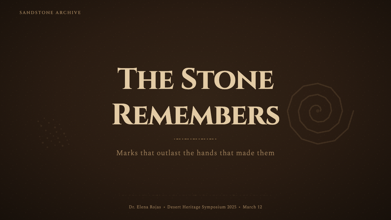 Desert Varnish design style applied to a Slide · cover