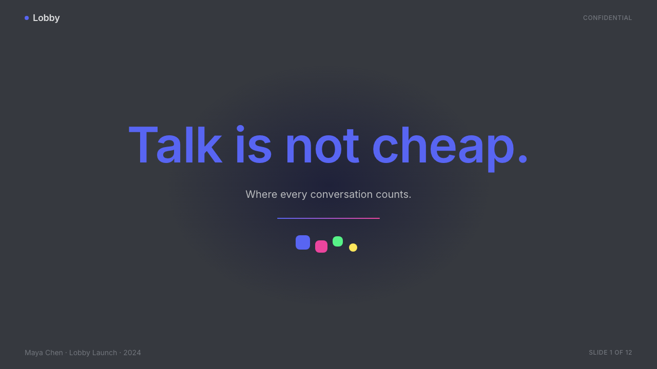 Discord 2024 设计风格用在幻灯片 · 封面上