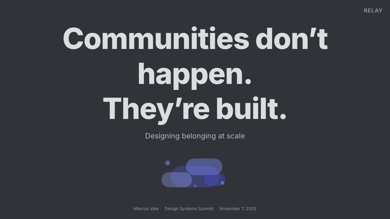 Discord Creator Dark UI 设计风格用在幻灯片 · 封面上