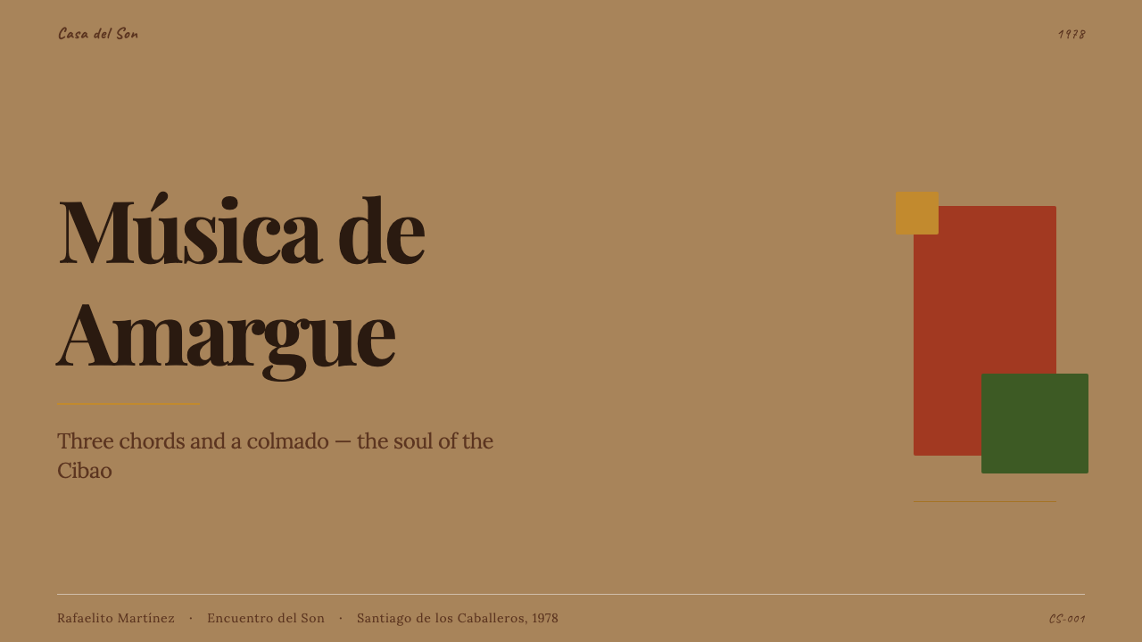 Dominican Bachata & Perico Ripiao design style applied to a Slide · cover