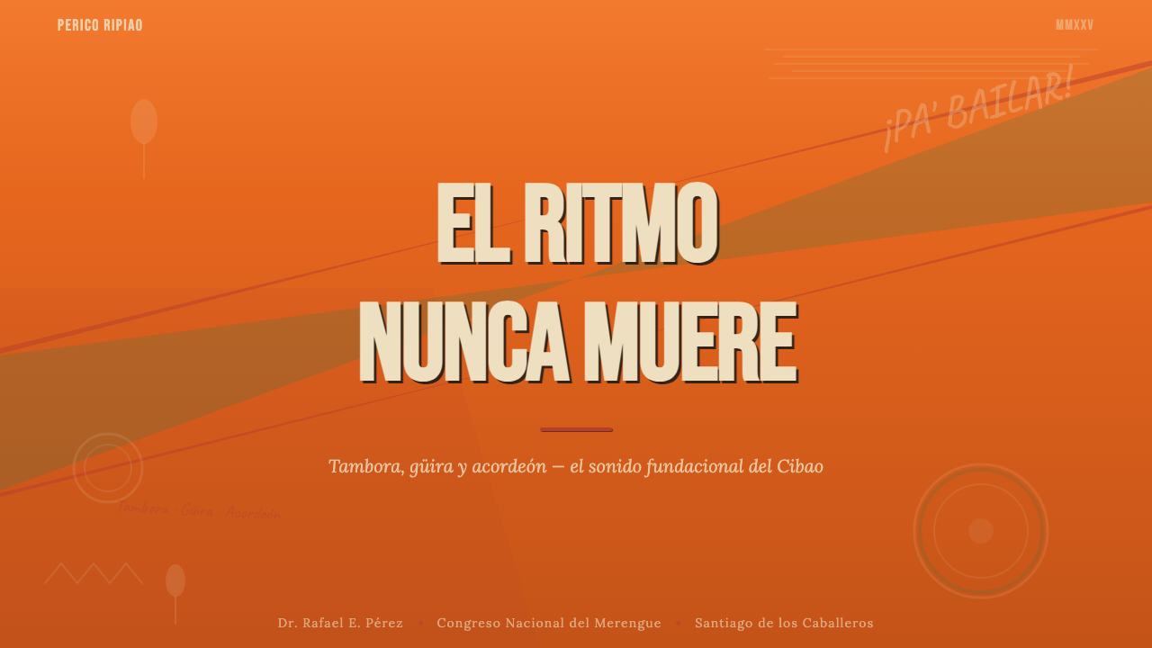 Dominican Merengue Perico Ripiao design style applied to a Slide · cover