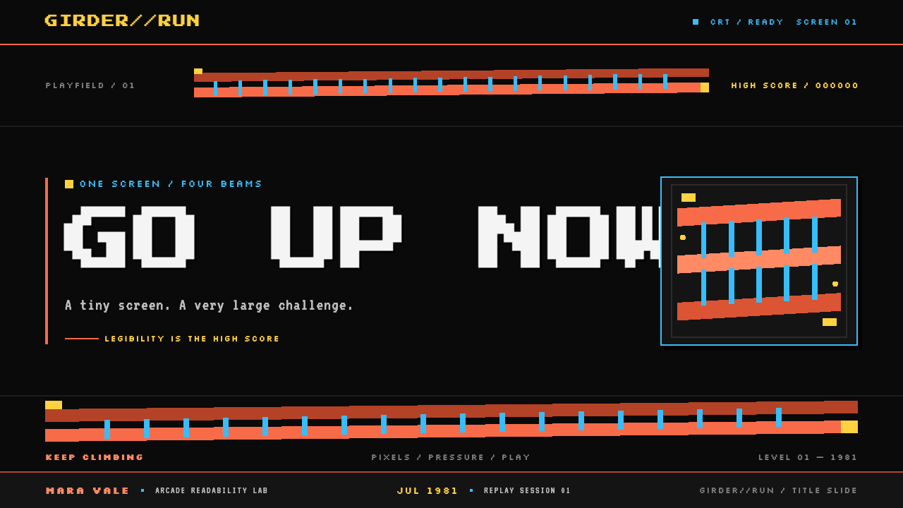 Donkey Kong (1981 Arcade) design style applied to a Slide · cover